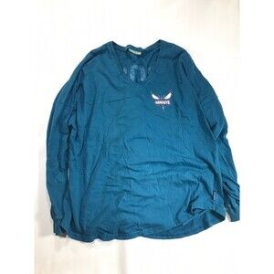 Charlotte Hornet’s Spirit Pressbox Long Sleeve T-Shirt Blue Women’s Size Large